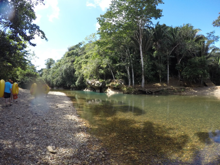 Belize Xibalba Cave tubing- Crossing the Sibun River – We Talk, Grow ...